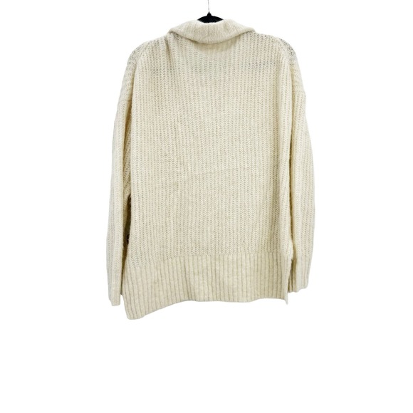 A.L.C. Everett Half Zip Wool Alpaca Pullover Sweater In Natural Size L NWT - Picture 6 of 11
